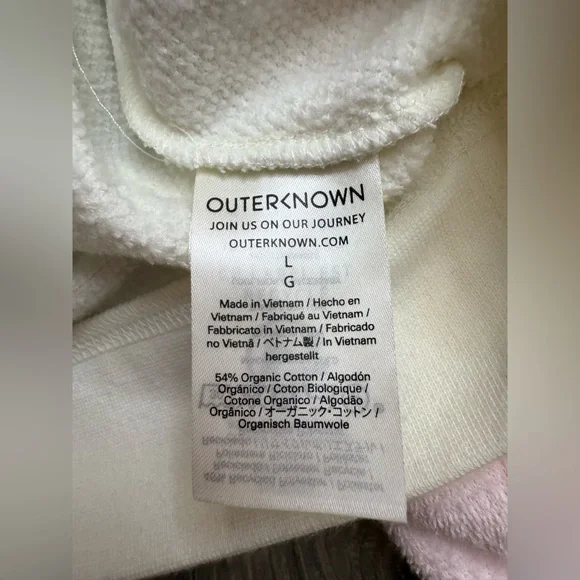 Outerknown Hightide Color Block Hoodie Sunset Blush Large - Picture 6 of 8